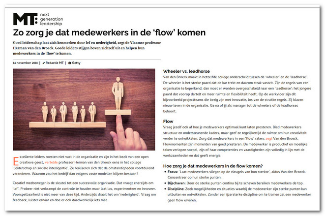 Creatief meebewegen is de sleutel tot een succesvolle organisatie plaatje