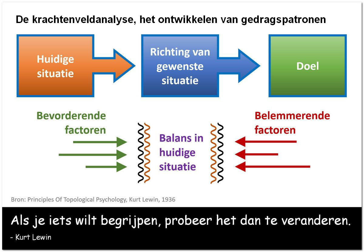 De krachtenveldanalyse van Kurt Lewin plaatje 2