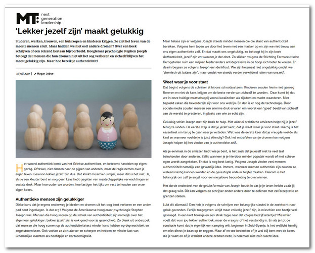 Een belangrijke sleutel in de zoektocht naar geluk plaatje