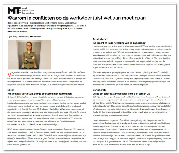 Een teken van vertrouwen plaatje