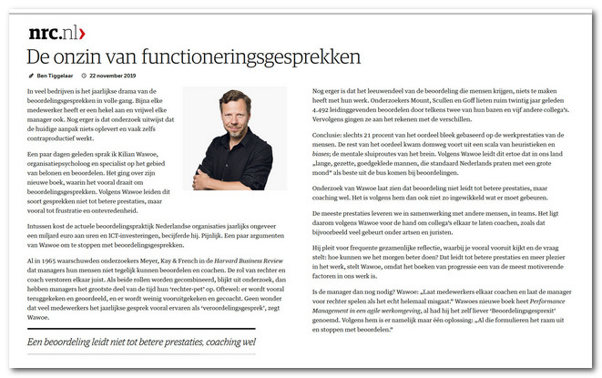 Er wordt weinig vooruitgekeken en gecoacht plaatje