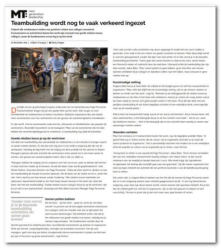 Goede relaties tussen collegas bouw je op de werkvloer plaatje