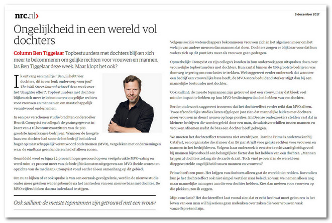 Het dochtereffect plaatje
