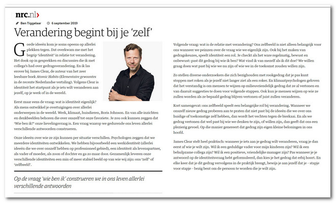 Identiteit is het startpunt als je iets wilt veranderen aan jezelf plaatje