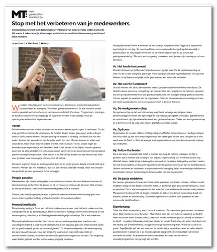 Je hebt geen directe invloed op je mensen plaatje