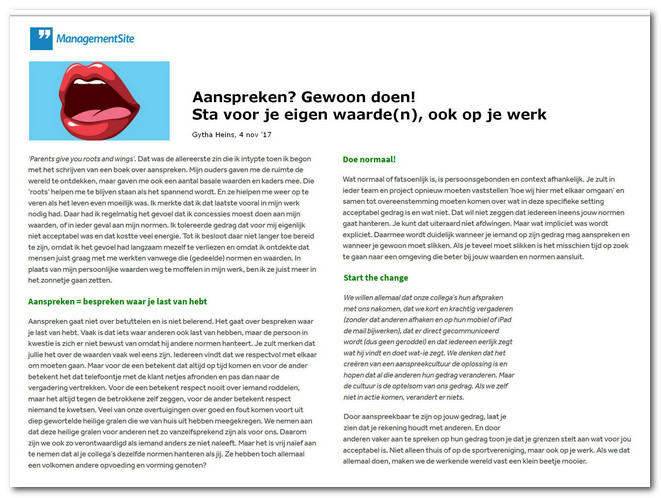 Onze persoonlijke waarden in het zonnetje zetten plaatje
