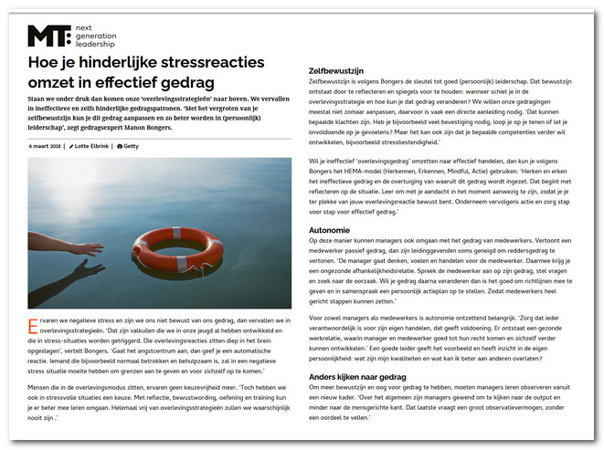 Toch hebben we ook in stressvolle situaties een keuze plaatje