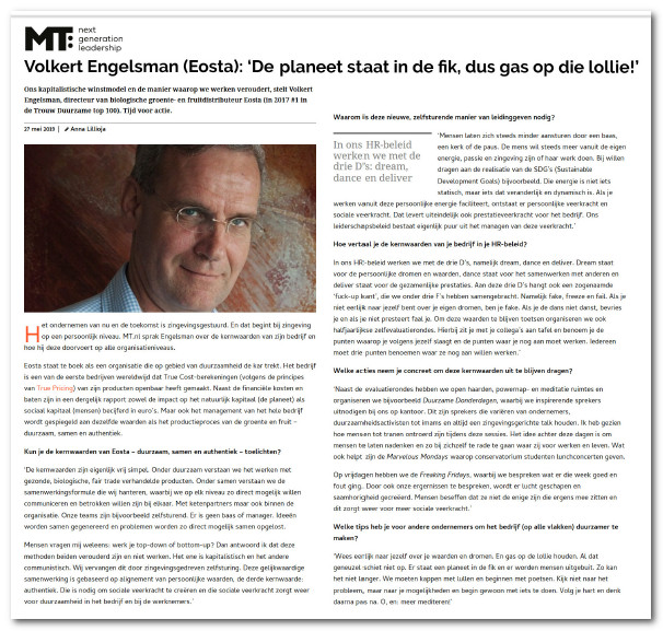 Volkert Engelsman Eosta plaatje